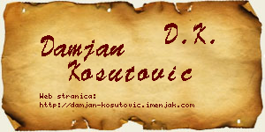 Damjan Košutović vizit kartica